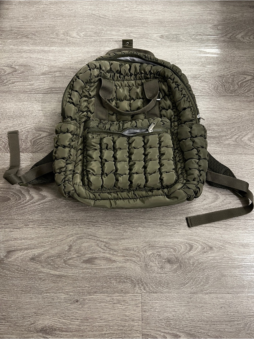 wild fable Quilted Olive Backpack